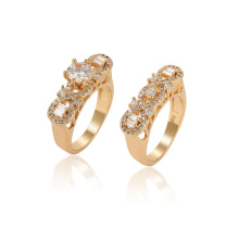 15764 xuping moda gemstone sintético ambiental cobre 18 K anel de cor do ouro